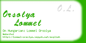 orsolya lommel business card